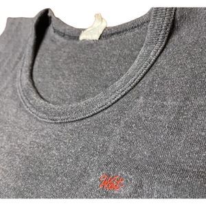 Vintage Wet Brand T Shirt 1970s Faded Black Cut Off Tank Top Women's USA MADE